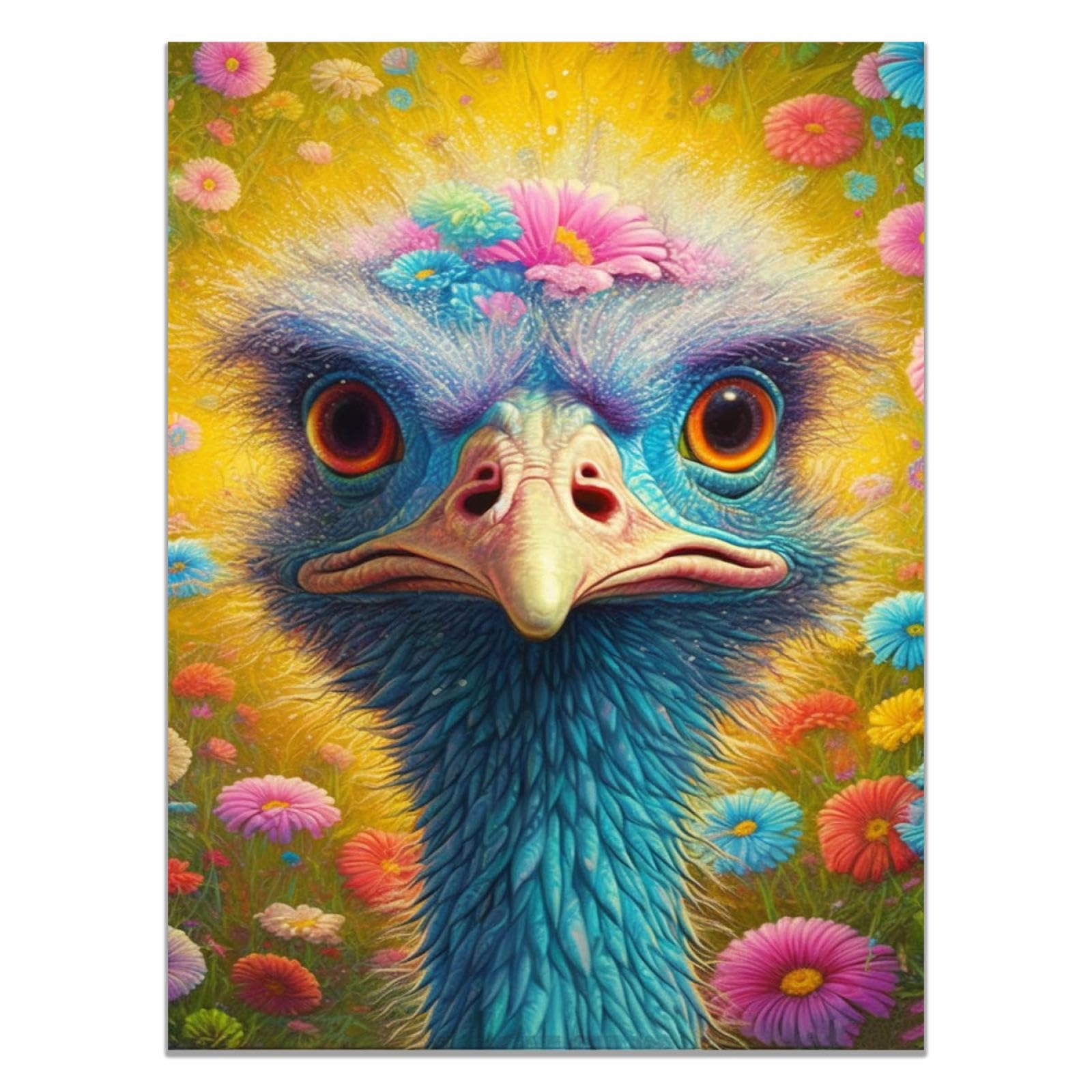 Amazon.co.jp: 動物 はじめての絵画 キャンバス,カラフルなダチョウ